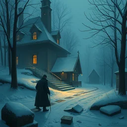 the idiot - a novel by the 1 9 th - century russian author fyodor dostoevsky, photo realism, matte painting by marc simonetti and rhads, trending on artstation