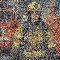 a hyper realistic painting of a fire - man by jeffrey smith