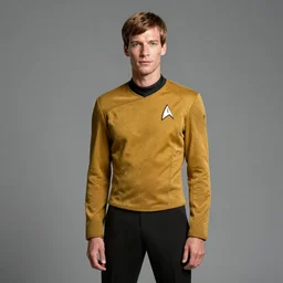 full body digital portrait of scrawny captain james t kirk, young william shatner, starfleet uniform, star trek, malnourished, sensual, smooth, elegant, sharp focus, highly detailed
