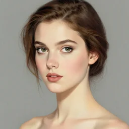 beautiful girl portrait by moebius
