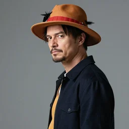 a portrait photo of luffy as walter white, side shot, by professional photographer, 8 k resolution, high quality
