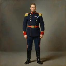 full body portrait of the dictator of the new england patriots, 1 9 5 5, in full military garb, oil on canvas by william sidney mount, trending on artstation