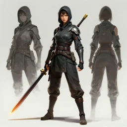 female space ninja, art station concept art, 4 k