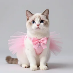 a cat wearing a pink ballerina costume, 4 k