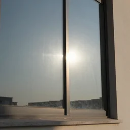 the sun reflecting on a window, 8k, ray tracing reflection