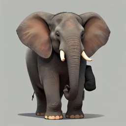 Woody Harrelson looks like elephant, digital art, artstation