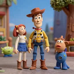 scene from claymation toy story directed by wes anderson, 4 : 3 aspect ratio