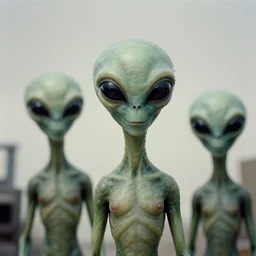 old film photo of aliens