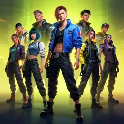 cyberpunk human male and female character designs , kim jing gi, Greg Rutkowski, Darek Zabrocki, Karlkka, Jayison Devadas, Phuoc Quan, trending on Artstation, 8K, ultra wide angle, pincushion lens effect