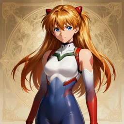 portrait of asuka langley soryu, background, intricate, elegant, highly detailed, digital painting, artstation, concept art, smooth, sharp focus, illustration, by anato finnstark, boissb - blanca. j, cindy avelino, clint cearley, anna podedworna