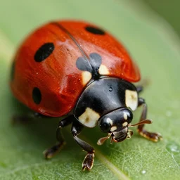 extreme closeup of ladybug, macro photography, award winning, chin leong teo, shayne kaye