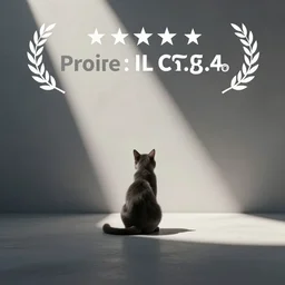wide concept art of a cat sitting alone