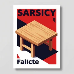 a sawtable graphic design poster inspired by fascism in isometric style and sharp and angles