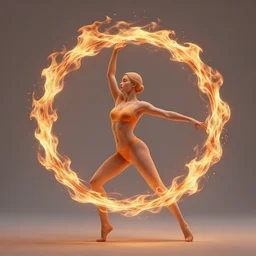 women made out of fire dancing in fire, art station, cgsociety, high detail