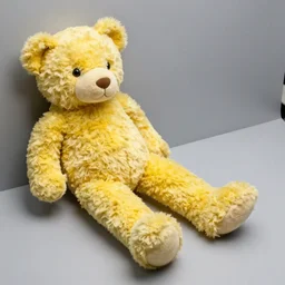 a long leg!!! yellow teddy bear, 4 k photo