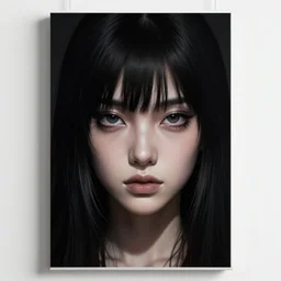 shadow fiend!!, fine - face, audrey plaza, realistic shaded perfect face, fine details. anime. realistic shaded lighting poster y