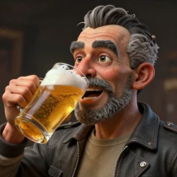 portrait of pepe drink beer, concept art, trending on artstation, highly detailed, intricate, sharp focus, digital art, 8 k