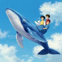 maximalist vibrant sculpture of godly whale, flying in the sky, painted by makoto shinkai takashi takeuchi studio ghibli, akihiko yoshida, yoshitaka amano, wangechi mutu, clean cel shaded vector art. shutterstock. behance hd by lois van baarle, artgerm, helen huang, rossdraws, illustration