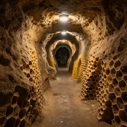 underground city made of honeycomb