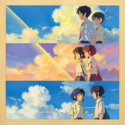 shoujo skies rule of thirds golden ratio, fake detail, trending pixiv fanbox, acrylic palette knife, style of makoto shinkai studio ghibli genshin impact james gilleard greg rutkowski chiho aoshima