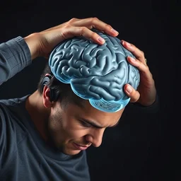 a man bending his brain