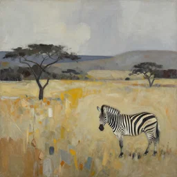 abstract landscape drawing of a zebra in Arcadia, alex grey