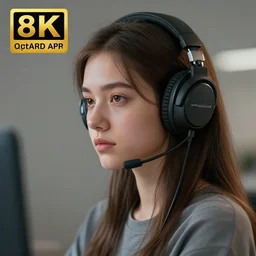 girl with headphones on, realistic, 8 k, extremely detailed, cgi, trending on artstation, hyper - realistic render, 4 k hd wallpaper, premium prints available, octane render, award winning, by greg rutkowski