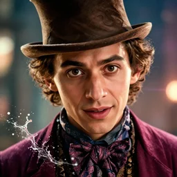 willy wonka in gears of war, splash art, movie still, detailed face, photorealistic facial features, cinematic lighting, dramatic, octane render, long lens, shallow depth of field, bokeh, anamorphic lens flare, 8 k, hyper detailed, 3 5 mm film grain