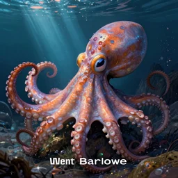 portrait of an octopus in a scenic environment by wayne barlowe, cyberpunk