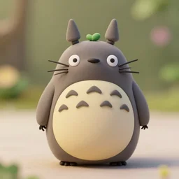the cutest little polymer clay totoro, unreal engine, bokeh