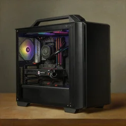 a painting by Franciscod e Goya of an RGB gaming pc, 1820