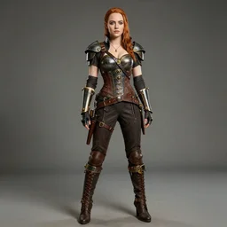 full body  photograph of emma stone  as a steampunk warrior,  Extremely detailed. 8k