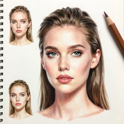 colored pencils female character face study of iggy pop, skinny woman, 5 5 yo, clear female iggy pop faces, emotional, character sheet, fine details, concept design, contrast, kim jung gi, pixar and da vinci, trending on artstation, 8 k, 3 6 0 head, turnaround, front view, back view, ultra wide angle
