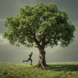 a dendroid running, magic realism