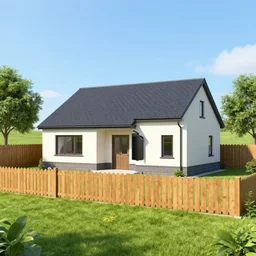a house with a paddock in the back garden