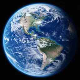 highly detailed photo of earth from outer space