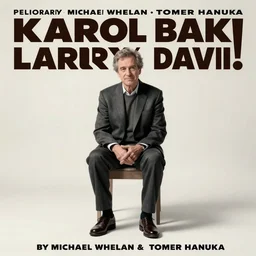 poster artwork by Michael Whelan and Tomer Hanuka, Karol Bak of Larry David!!!!!! sitting alone in an empty diner at night, no one around, deserted, from scene from Twin Peaks, clean, simple illustration, nostalgic, domestic, full of details