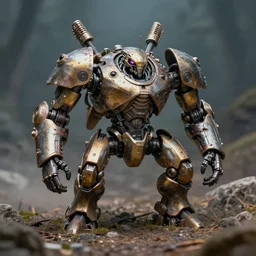 photo of a tardigrade mech warrior