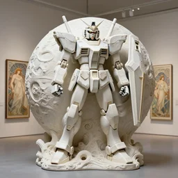 3 d octane render ultra photo realistic image, beautiful planet monumental organic ceramic white wooden occult gundam samourai cyberpunk, on the art contemporary gallery art by alphonse mucha adolf hiremy hirschl