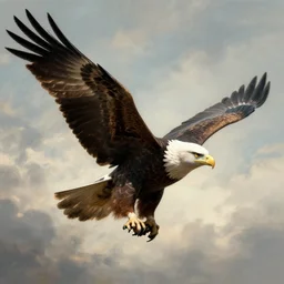 portrait george washington soaring on an eagle by greg rutkowski, fantasy