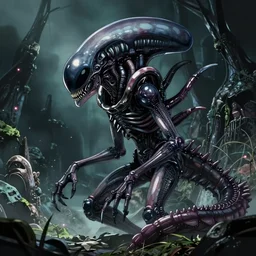 a still from nichijou, alien environment, xenomorph, dramatic lighting, scifi, abstract, kyoto animation