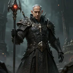 dark souls boss that looks like benjamin netanyahu, dark fantasy, from software