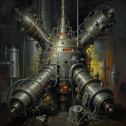 esoteric machinery to destroy reality powered by an ancient reactor highly detailed painting by zdzisław beksinski 8 k