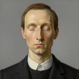 portrait of a faceless man, by rene magritte, detailed painting, hd, hq, high resolution, high detail, 4 k, 8 k