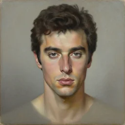portrait en buste of alain delon by mark arian, by hughes merle, by pierre auguste cot, perfectly detailed eyes oil on canvas, masterpiece, realism