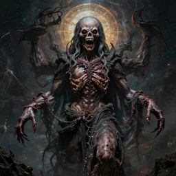 the transcendent being embodying obscenety, photorealistic, detailed photography, divinity, awful, cosmic horror, religious art