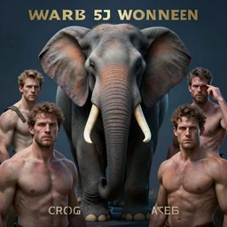 a commission of a muscular athropomorphic half human half elephant,digital art,art by greg rutkowski,charles bowater,ross tran,hyperdetailed,detailed face,photorealistic,professional lightimg,dramatic,cool,award winning,2022,victorian,trevor henderson