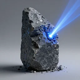 the rosetta stone being disintegrated by a laser beam, detailed, 8 k, trending on artstation