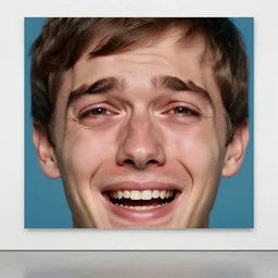 award winning heartbreaking photo of todd solondz crying, vivid colors, happy, symmetrical face, beautiful eyes, studio lighting, wide shot art by roger ballen & francis bacon