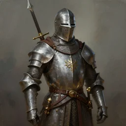 a Medieval knight, DnD character art portrait, matte fantasy painting, DeviantArt Artstation, by Jason Felix by Steve Argyle by Tyler Jacobson by Peter Mohrbacher